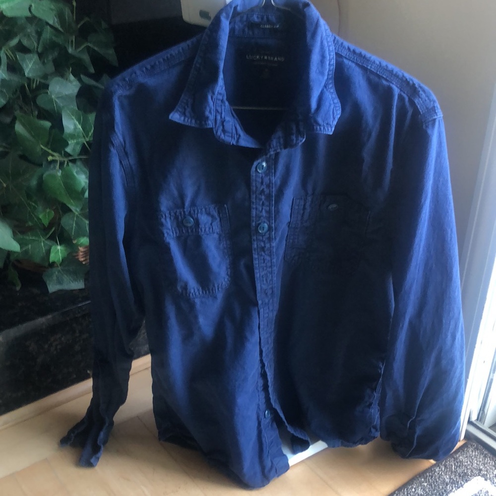 Lucky Brand Dark Blue long sleeve shirt size M